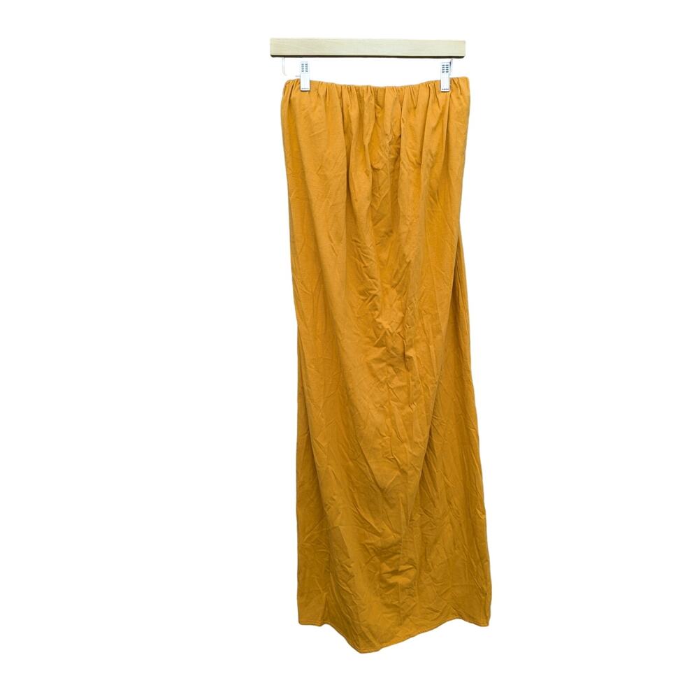 Zara M Goldenrod Sleeveless Maxi Dress Flowy Natural Fiber Cotton Beach Summer